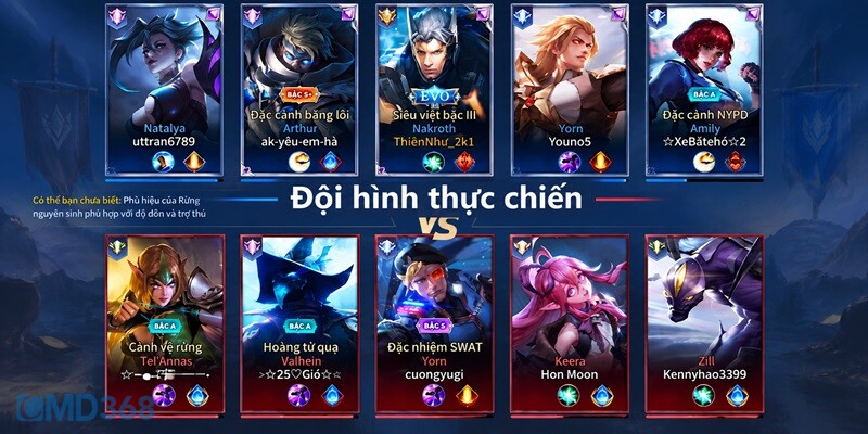Dựa vào đội hình ra sân & Meta Game Dựa vào đội hình ra sân & Meta Game